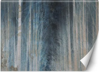 Produktbild von Vlies fototapete Blaue Waldbäume 150x105 cm Feeby Blau inkl. Kleber einfache Montage