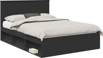 Obrázek produktu pro vidaXL Rám postele černý 140 x 200 cm z masivního borovicového dřeva