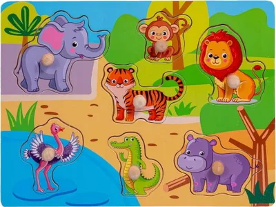 Obrázok produktu pre Drevená skladačka Zoo SmilyPlay SPW83613 36139