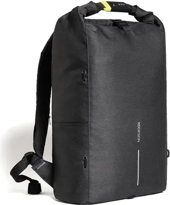 A black XD Design backpack is shown against a white background.
