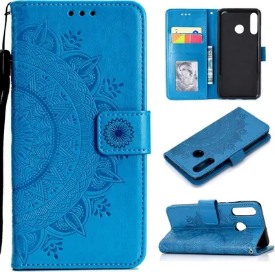 Produktbild von Hülle für Huawei P30 Lite Handyhülle Flip Case Cover Handytasche Mandala Blau