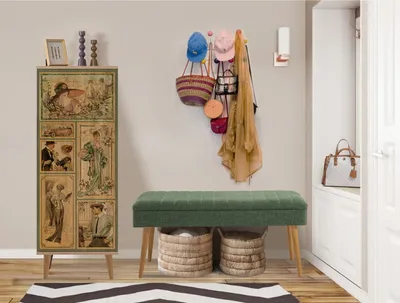 Obrázek produktu pro Skye Decor, Filinta - 732 - 1070, předsíňový nábytek, Sonomo, 100 % MELAMÍNEM POVLÁKNĚNÉ PANELY, 50 x 38 x 135 cm