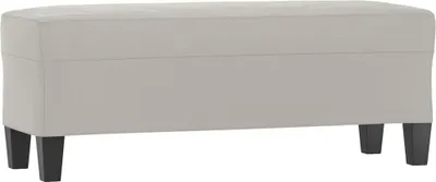 Obrázok produktu pre vidaXL Lavica Light Grey 100x35x41 cm Tkanina z mikrovlákna