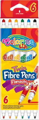 Produktbild von Colorino Kinder zweifarbige Marker 6 Farben Marker Stifte