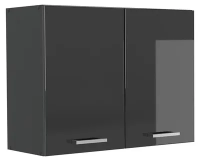 Zdjęcie produktu dla Szklana szafka kuchenna Vicco R-Line Antracyt połysk/Antracyt 80 cm, Model 71458