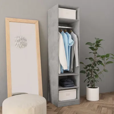Produktbild von "im Angebot" Kleiderschrank Betongrau 50x50x200 cm Holzwerkstoff - Kleiderschränke CC20500