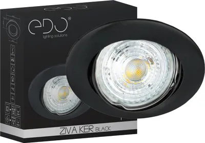 Produktbild von Deckeneinbauleuchte Deckenspot Einbaustrahler ZIVA KER Black IP20 rund schwarz EDO777464 EDO