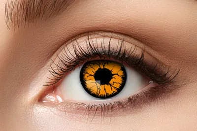 Produktbild von Wochen Kontaktlinsen verschiedene neue Farben und Motive Monster Orange