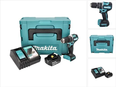 Produktbild von Makita DHP 487 RT1J Akku Schlagbohrschrauber 18 V 40 Nm Brushless + 1x Akku 5,0 Ah + Ladegerät + Makpac