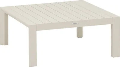 Produktbild von Quadratischer gartencouchtisch "evasion" lehm aus epoxybehandeltem aluminium   - Hespéride