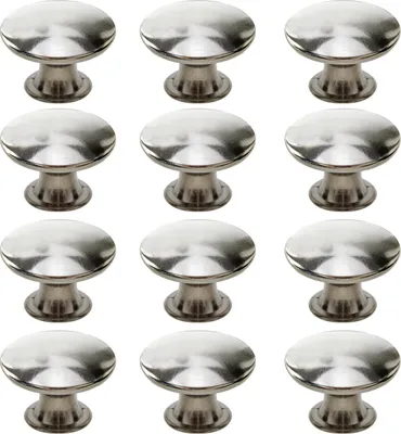 Produktbild von INF Schrankgriffe Schubladengriffe mit Schrauben 12er-Pack Silber