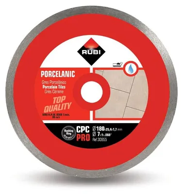 Produktbild von RUBI CPC DIAMANTSCHEIBE 180 x 25,4 mm PRO FÜR PORZELLANFLIESEN