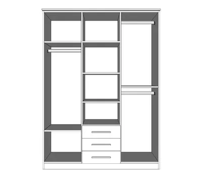 Obrázek produktu pro Závěsná skříň se zrcadlem 150 cm Sonoma/Sonoma - Szantal 3D