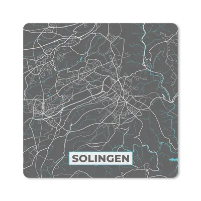 Produktbild von MuchoWow® Mauspad Mousepad Stadtplan - Solingen - Deutschland - Karte 30x30 cm - Mousepads - Maus Mat - Pad - Mausunterlage - Gaming