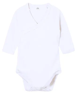Image de Babybugz - Body pour bébé, style kimono, manches longues LT5464 (80) (blanc)