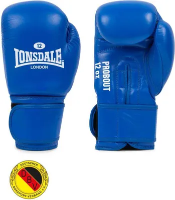 Produktbild von Contest Boxhandschuhe aus Leder PROBOUT DBV Blue 10 oz Lonsdale