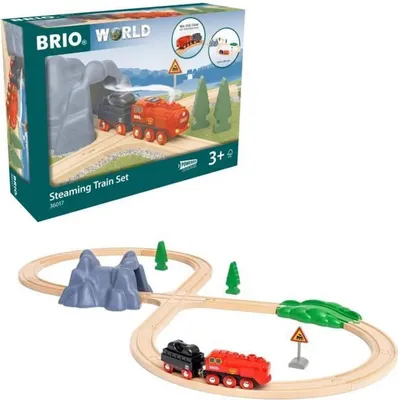 Image de Coffret de locomotive à vapeur à piles BRIO World 36017 - Circuit ferroviaire en bois - Édition spéciale