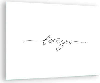 Produktbild von Bilder auf glas - Einteilig - Ich liebe dich handschriftlich - 70x50cm - Glasbilder - Wandbilder - Bilder - Wanddekoration aus Glas - Glas Bilder - Wandbild auf Glas - GAA70x50-4644