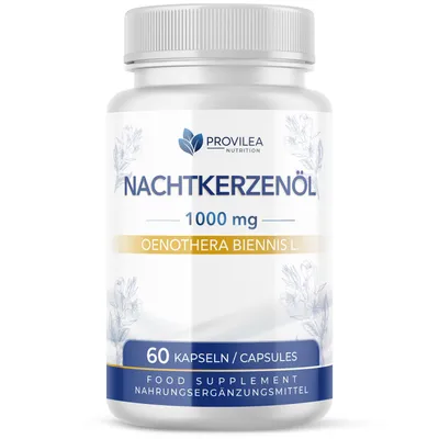 Produktbild von Nachtkerzenöl Kapseln | Für Ihr Wohlbefinden  | Sorgfältig verarbeitet | 60 Kapseln