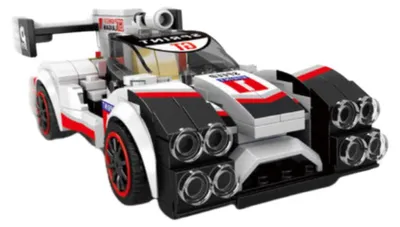 Produktbild von LEAN Toys 24573 Konstruktionsset Auto-Roboter 2-in-1, 341 Teile, weiß
