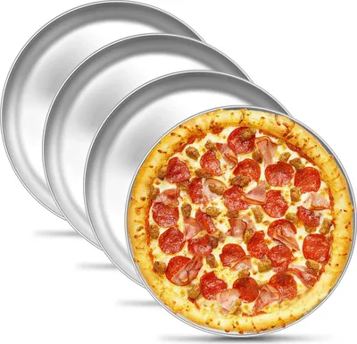 Produktbild von Edelstahl-Pizzaplatte - 4 Stück - 26 cm