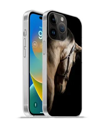 Produktbild von MuchoWow® Handyhülle Schutzhülle Hülle für Apple iPhone 14 Pro Max Pferde - Halfter - Schwarz Silikon Softcase Handy Hülle - Hardcover