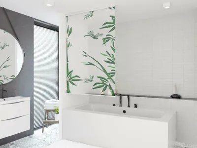 Image de Rideau de douche demi-cassette PEVA Bambus 70x190 cm