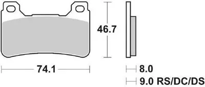Immagine prodotto di Coppia pastiglie freno SBS mescola carbonio 809DC Racing per HONDA
