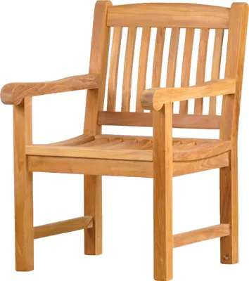 Produktbild von Teakholz Sessel Messina massiver wetterfester Holzsessel für Garten Terrasse Balkon