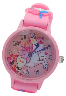 Image de Montre pour enfant, rose - Licorne blanche