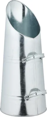 Immagine prodotto di Relaxdays Contenitore per carbone, 16 litri, ferro, secchio per carbone con 2 manici, scivolo per pellet per il riempimento, camino e barbecue, argento