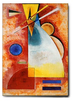 Immagine prodotto di Giallobus - L'uno nell'altro - Vassily Kandinsky - 100L x 140l cm - Quadro - Tela Canvas Telaio Standard