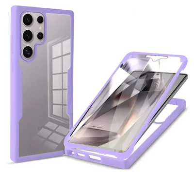 Produktbild von 360° Grad Hülle für Samsung Galaxy S25 Ultra mit Integriertem Displayschutz Lila