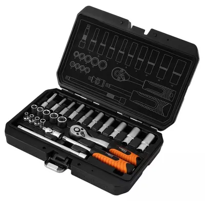 Zdjęcie produktu dla Zestaw kluczy nasadowych w walizce 1/4"  23 sztuki NEO