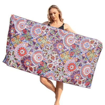 Produktbild von Mikrofaser Strandtuch 1 Stück, Schnelltrocknend 80x160cm, Sandabweisend Für Camping, Reisen, Yoga
