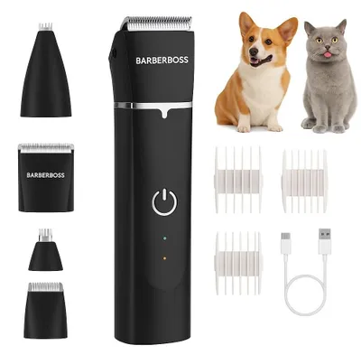 Image de Tondeuse et coupe-bordures BarberBoss pour animaux de compagnie, idéale pour chiens et chats, tondeuse professionnelle pour chiens
