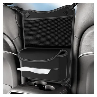 Produktbild von Auto-Organizer Zwischen Vordersitzen, Netztasche Handtaschenhalter, Leder Aufbewahrungstasche 33x26x15 cm