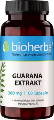 Produktbild von Bioherba Guarana Extrakt 360 mg 100 Kapseln