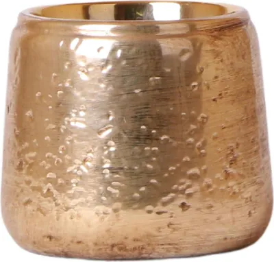 Produktbild von r Blumentopf Gold - Keramik Ziertopf Ø9cm - Glänzender Pflanzkübel für