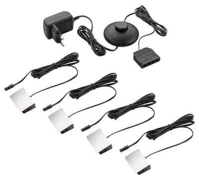 4x Glasbodenbeleuchtung LED Glaskantenbeleuchtung Vitrinenbeleuchtung SEBSON