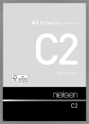 Produktbild von nielsen Aluminium Bilderrahmen C2, 29,7x42 cm (A3), Struktur Grau Matt