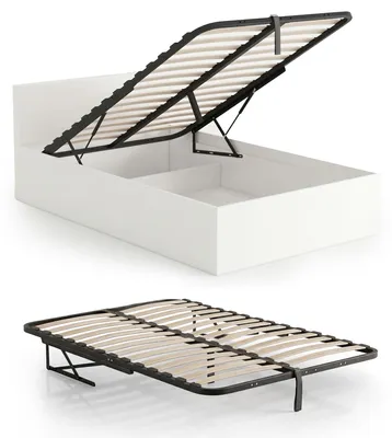 Immagine prodotto di Rete Letto in Metallo con Pistoni a Gas 28 Doghe Divisibile 100x200 cm