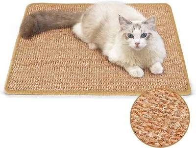 Productafbeelding van Famanu kattenbakonderlegger met honingraatmotief - 60 x 40 cm