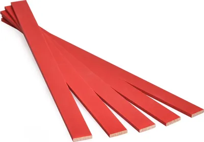 Immagine prodotto di 100 pezzi | Rosso | Bastoncini di legno da 25 cm Legno da bricolage | Legno di faggio di precisione