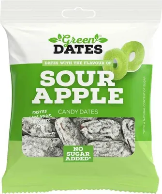 Produktbild von Green Dates Sour Apple 90g