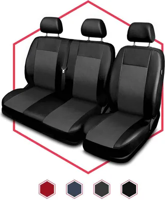 Produktbild von Autositzbezüge Universal Bezug Grau für Peugeot Boxer BUS 1+2 Front Wohnmobil