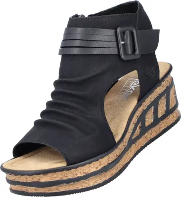 Produktbild von Rieker Damen Keilsandalette schwarz