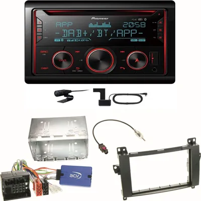 Produktbild von Pioneer FH-S820DAB DAB+ Bluetooth CD Einbauset für Mercedes A W169 B Klasse W245