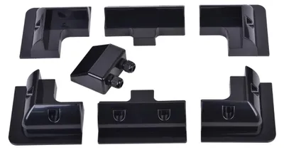 Produktbild von Alcapower 7er-Set Schwarze ABS-Eckhalterungen für Wohnmobil- und Boots-Solarpanels - Sichere Befestigung und IP68-Kabeldurchführung