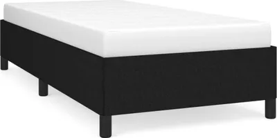 Image de vidaXL Cadre de lit sans matelas noir 100x200 cm Tissu